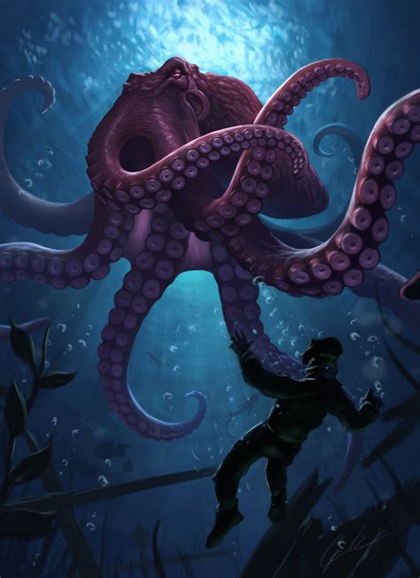 Octopus of the Deep by Gallardose on DeviantArt