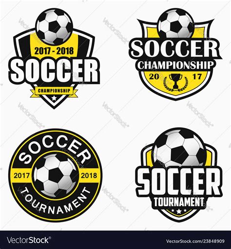 Soccer logo set Royalty Free Vector Image - VectorStock