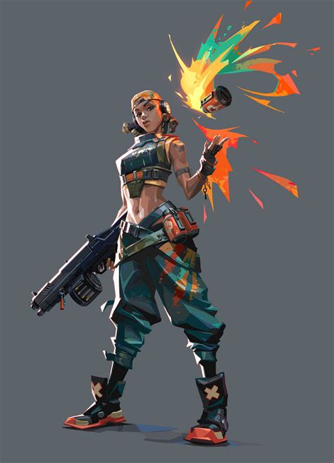 ArtStation - VALORANT character art. Raze, Suke ∷ | Spielcharakter design, Fantasie-charakter ...