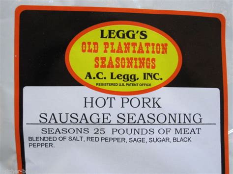 HOT PORK Breakfast Sausage Seasoning Spices for 25 lbs - Smokehouse Chef