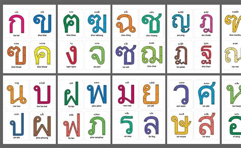 Thai Letters Flash Card, Learning Thai, Kor-kai, Thai Language, Pdf Flash Cards by Kawaiiart1980 ...