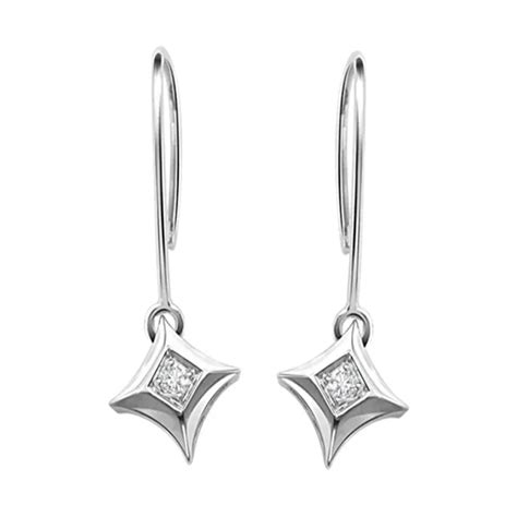 Rhodium Earrings - Buy White Rhodium Earrings online at best price - Surat Diamond