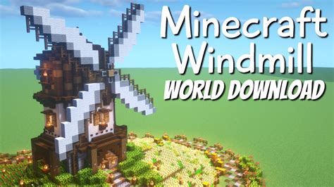 How to Build a Windmill in Minecraft: Medieval Windmill Tutorial with ...