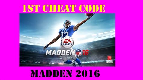 Madden 16 First Cheat Code! - YouTube