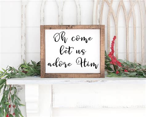 Oh Come Let Us Adore Him Christmas Printable Wall Art - Etsy