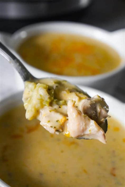 Instant Pot Broccoli Cheese Soup with Chicken - THIS IS NOT DIET FOOD