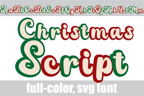 Full Color SVG Font great for Christmas