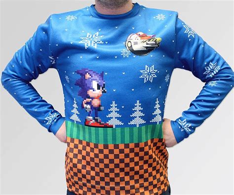 Jungen Sonic the Hedgehog Christmas Jumper Ugly Sweater Sonic Gem for Men Women Boys and Girls ...