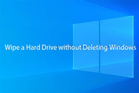 How to Wipe a Hard Drive without Deleting Windows 11/10/8/7/XP/Vista ...