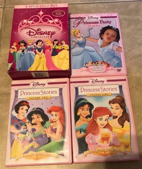 Disney Princess 3-DVD Gift Set Princess Stories 1 & 2 + Party in cases w/ box | eBay