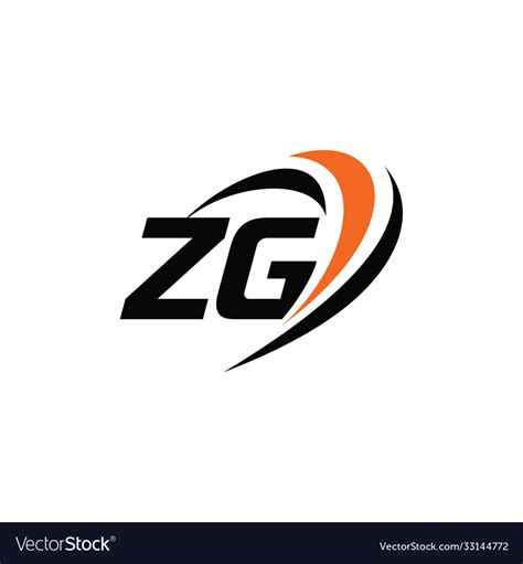 Zg monogram logo Royalty Free Vector Image - VectorStock