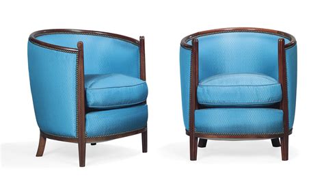 A PAIR OF ART DECO MAHOGANY CHAIRS , CIRCA 1925 | Christie's