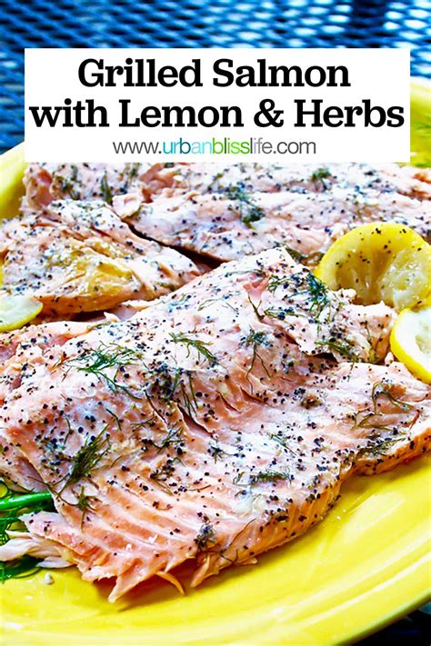 Grilled Salmon with Lemon and Herbs | Urban Bliss Life