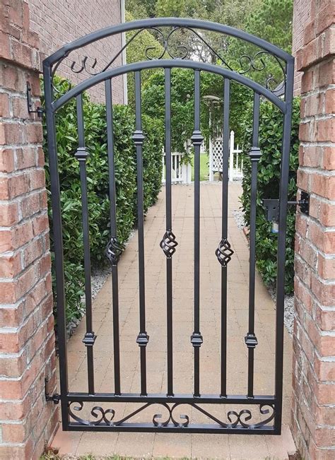 Large Metal Entrance Gate - Antique Style Custom 36"w x 60"t Donovan Wrought Iron Gate - … in ...