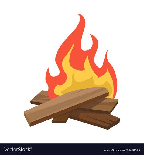 Campfire and warm symbol Royalty Free Vector Image