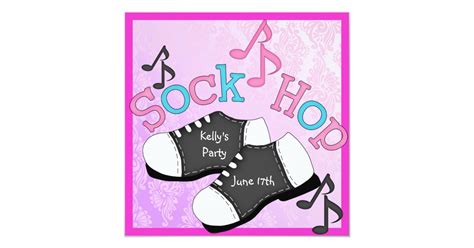 Sock Hop Party Invitations | Zazzle