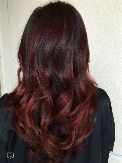 Red balayage Auburn Hair Balayage, Brunette Balayage Hair, Hair Color Balayage, Bayalage Red ...