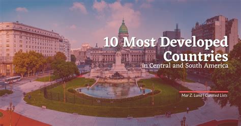 10 Most Developed Countries in Central and South America