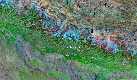 Nepal Map - Nepal Satellite Image - Physical - Political | Satellite ...