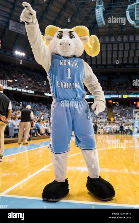 The UNC mascot during the NCAA Basketball game between the Fairfield ...