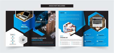 Corporate Bifold Brochure Template Design 695744 Vector Art at Vecteezy