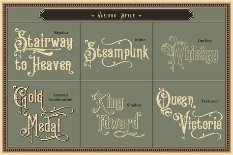 Victorian Fonts Collection (68629) | Regular | Font Bundles | Victorian fonts, Victorian ...