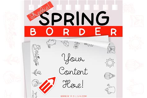 Spring Border Template Graphic by WADLEN · Creative Fabrica