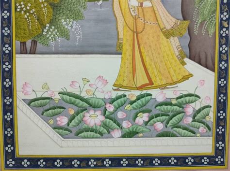 Indian Miniature Kangra Pahari Nayika Original Painting ,pahari Painting, Traditional Painting ...