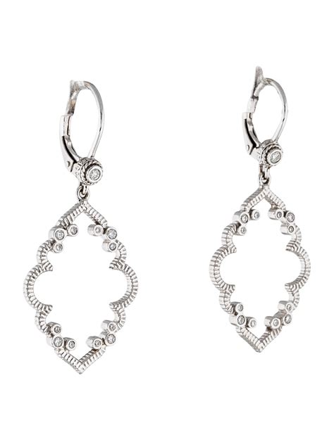 Penny Preville 18K Bezel Set Diamond Drop Earrings - Earrings - PPV20141 | The RealReal