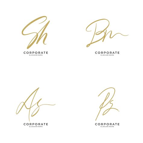 Premium Vector | Handwritten logo template collection