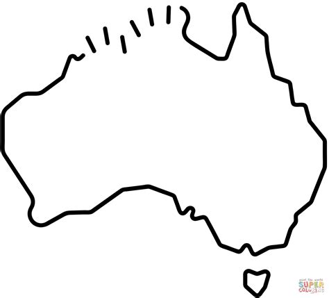 Australian Map Coloring Page