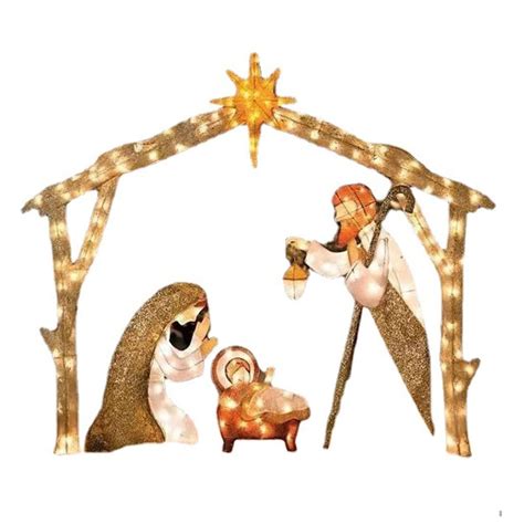Buy Christmas Nativity Set, Nativity Scene Outdoor with Led Light, Christmas Holy Family ...