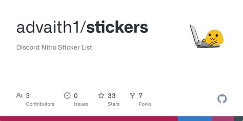 GitHub - advaith1/stickers: Discord Nitro Sticker List