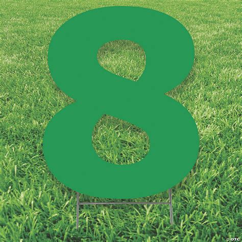 Green Number 8 Yard Sign | Oriental Trading