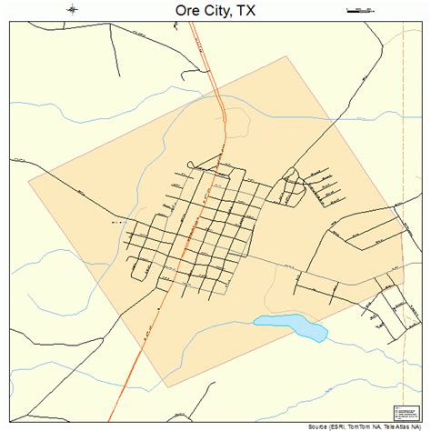 Ore City Texas Street Map 4854216