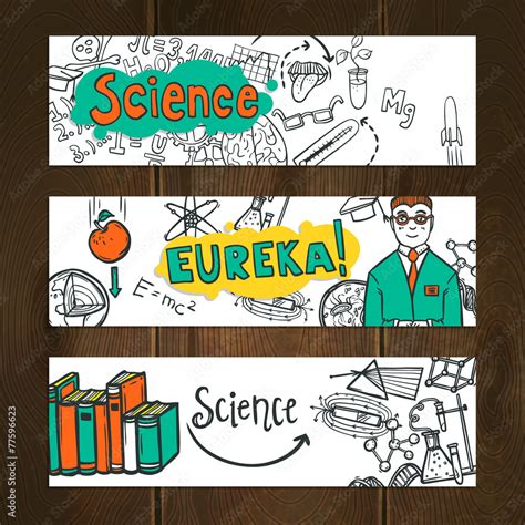 Science Banner Set Stock Vector | Adobe Stock