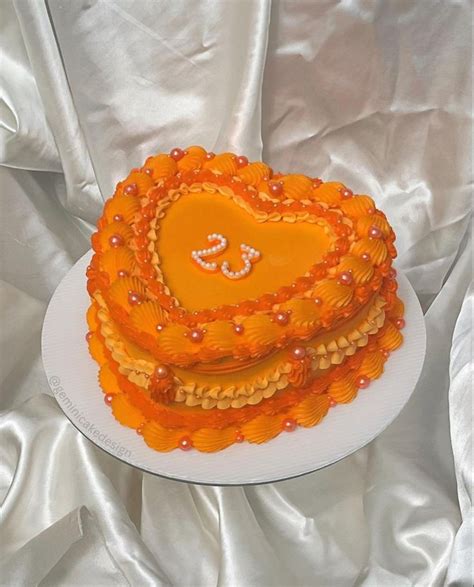 Pin by Yesenia Vega on Birthday vibe in 2024 | Orange birthday cake, Cake designs, 14th birthday ...