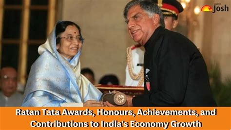 Ratan Tata Awards, Honours, Achievements, and Contributions to India's Economy Growth