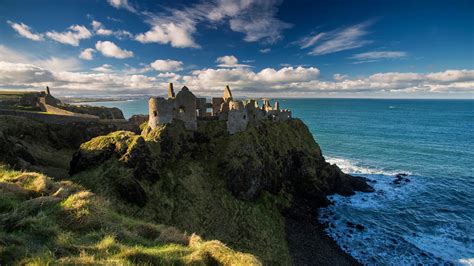 Dunluce Castle Medieval Irish Castle on the Antrim Coast - Bushmills ...