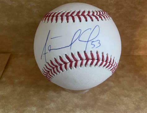 ADOLIS GARCIA TEXAS RANGERS SIGNED AUTO M.L. BASEBALL BECKETT WITNESS ...