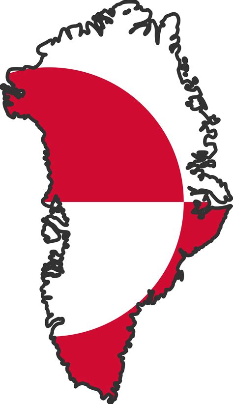 Greenland Flag Map | Greenland flag, Greenland map, Greenland