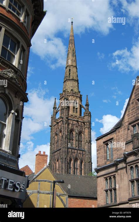 Old Cathedral Spire, Coventry Cathedral, Coventry, West Midlands ...