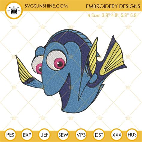 Dory Finding Nemo Embroidery Design File