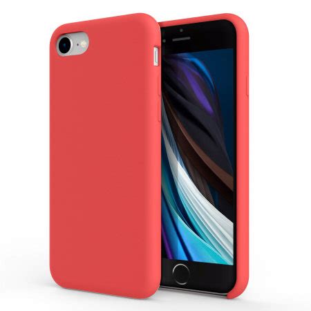 Olixar Soft Silicone Red Case - For iPhone SE 2022