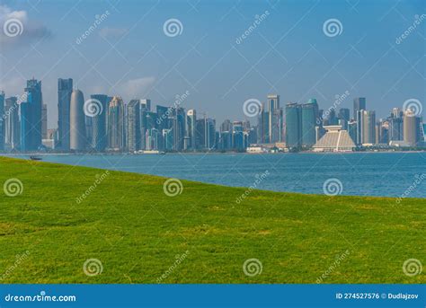Skyline of Doha - the Capital of Qatar Stock Photo - Image of center, urban: 274527576