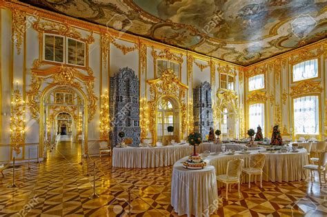 Catherine Palace in Tsarskoe Selo, St. Petersburg, Russia interior Catherine OR Palace OR St. OR ...
