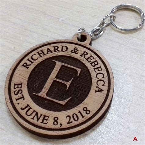 Laser Engraved Wooden Keychains - CGI