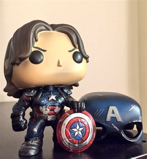 Custom Bucky as Captain America!!! @XankoCustoms | Custom funko pop, Funko pop dolls, Funko pop ...