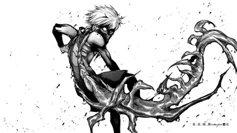 4098x768px | free download | HD wallpaper: Kaneki Ken, Tokyo Ghoul, monochrome, manga ...