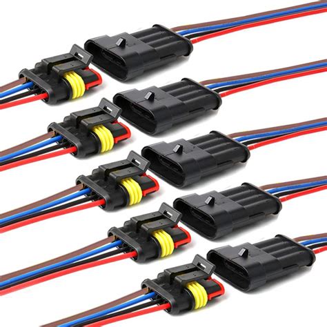 Buy 16 AWG Way Car Waterproof Electrical Connector,4 pin Plug Auto Electrical Wire Connectors ...